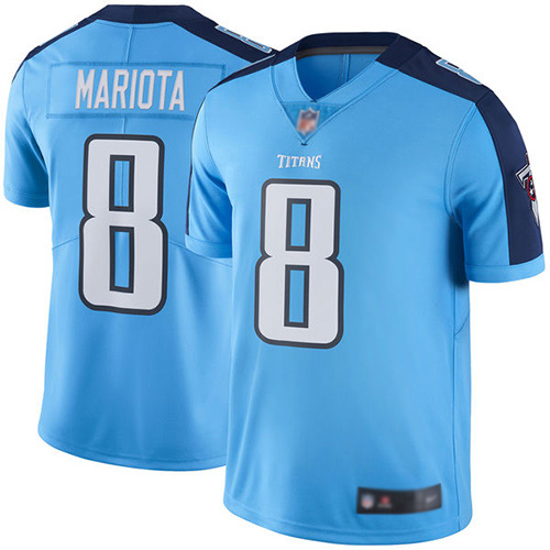 Tennessee Titans Limited Light Blue Men Marcus Mariota Jersey NFL Football 8 Rush Vapor Untouchable